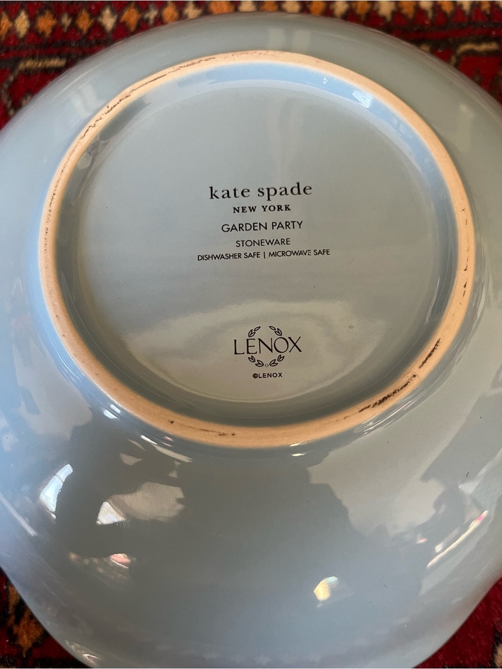Kate spade New York Garden Party Blue Pasta Bowl 9” New - Picture 6 of 6
